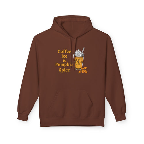 Coffee, Ice, Pumpkin Spice - Unisex Midweight Softstyle Fleece Hoodie