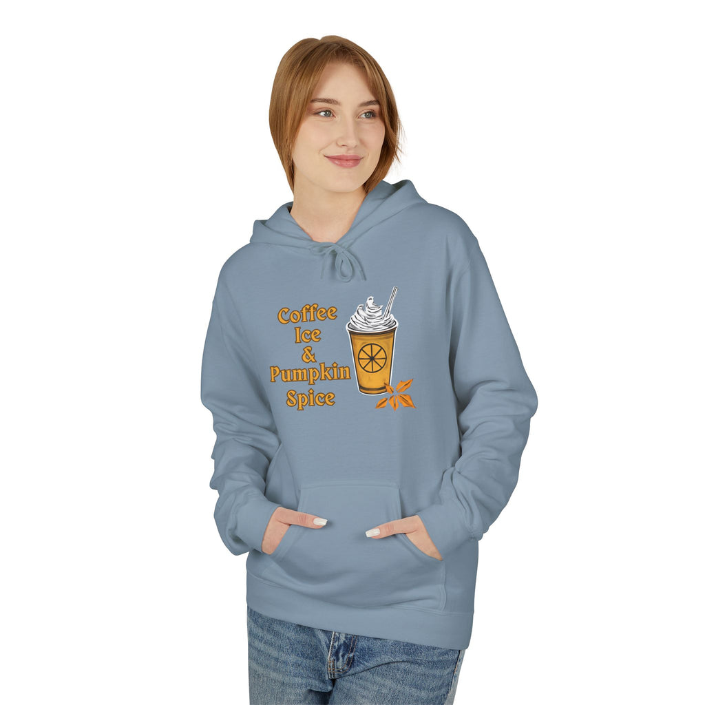 Coffee, Ice, Pumpkin Spice - Unisex Midweight Softstyle Fleece Hoodie