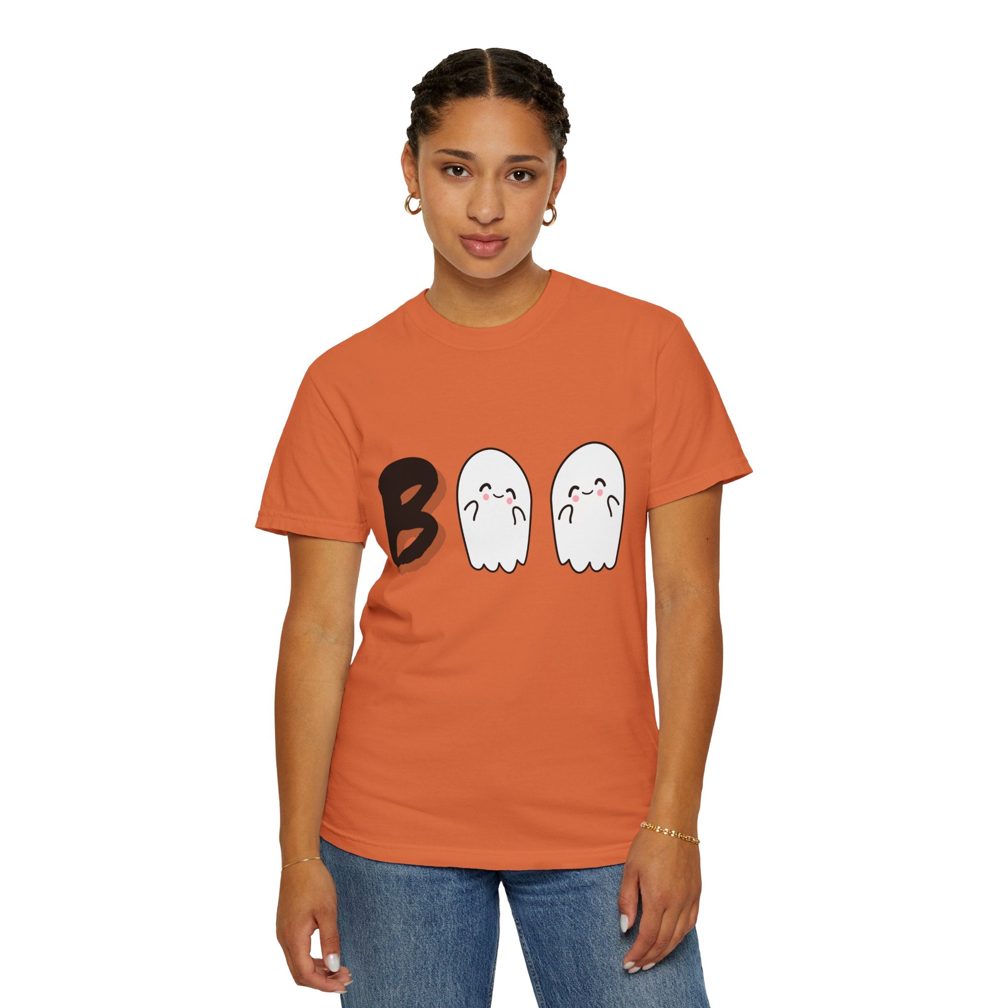 Cute Ghost 'Boo' Unisex T-shirt | Fun Halloween Tee for Ghost Lovers, Casual Wear, Gift for Friends, Halloween Party, Fall Style