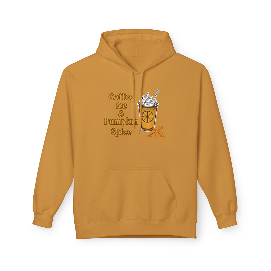 Coffee, Ice, Pumpkin Spice - Unisex Midweight Softstyle Fleece Hoodie