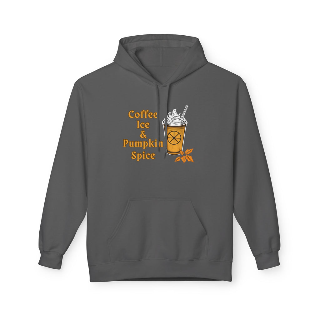 Coffee, Ice, Pumpkin Spice - Unisex Midweight Softstyle Fleece Hoodie