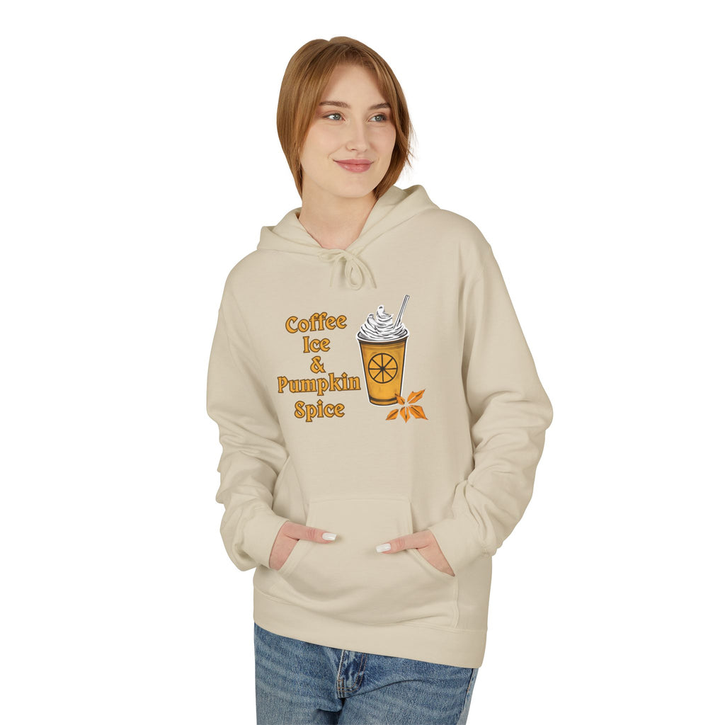 Coffee, Ice, Pumpkin Spice - Unisex Midweight Softstyle Fleece Hoodie