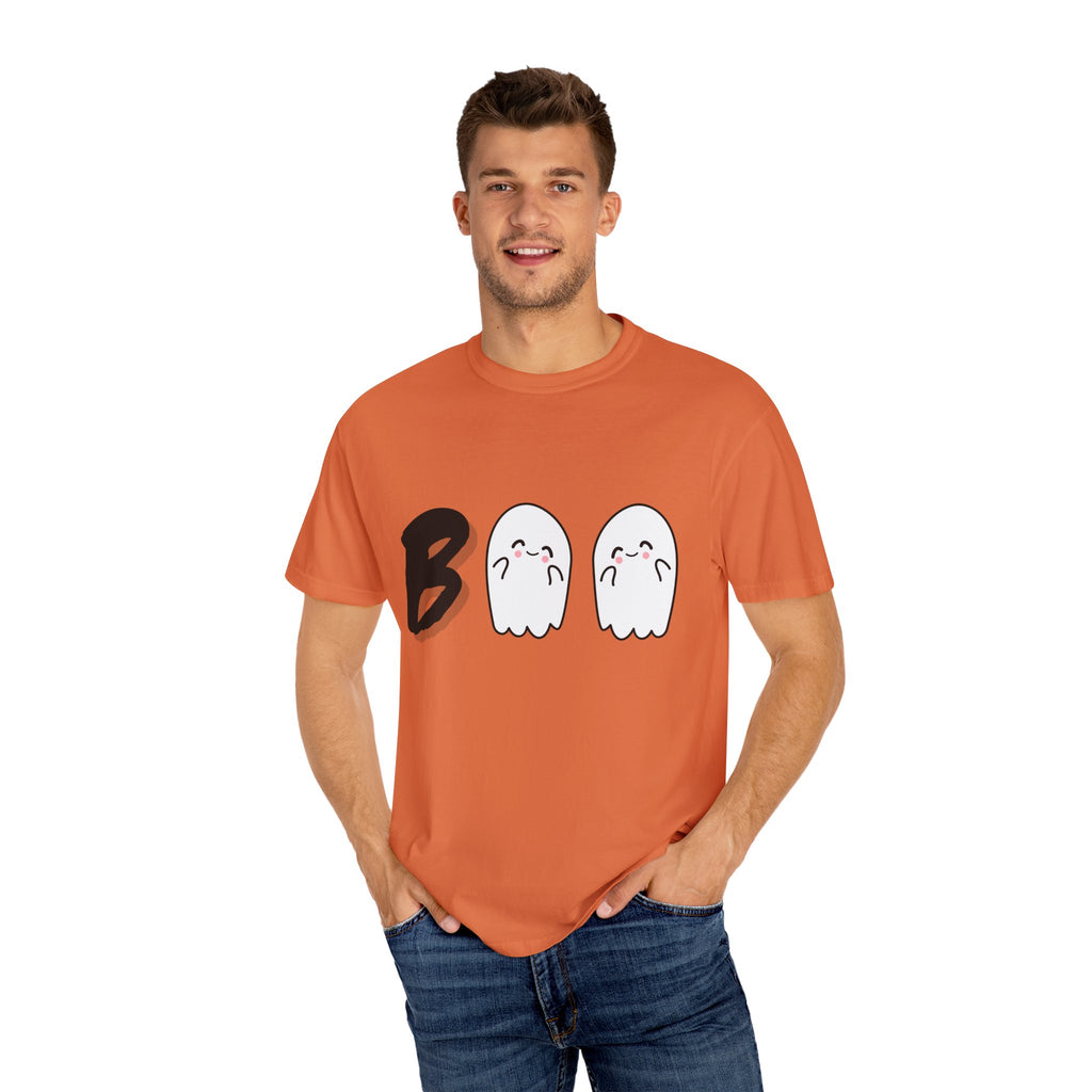 Cute Ghost 'Boo' Unisex T-shirt | Fun Halloween Tee for Ghost Lovers, Casual Wear, Gift for Friends, Halloween Party, Fall Style