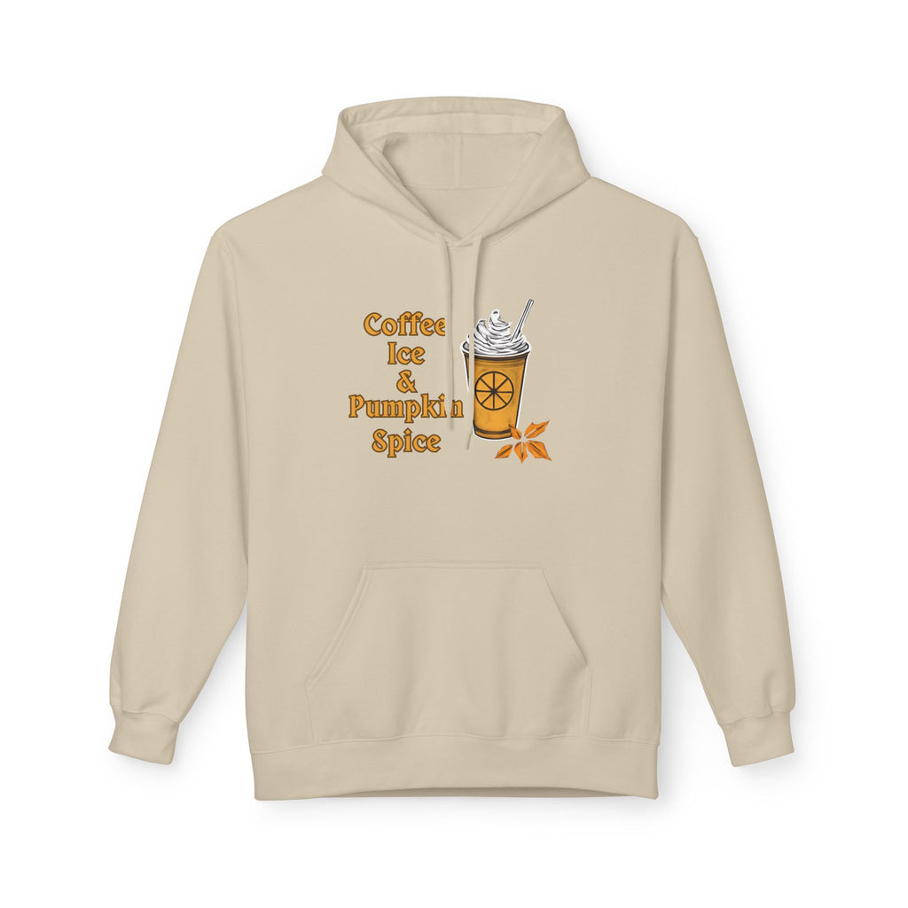 Coffee, Ice, Pumpkin Spice - Unisex Midweight Softstyle Fleece Hoodie