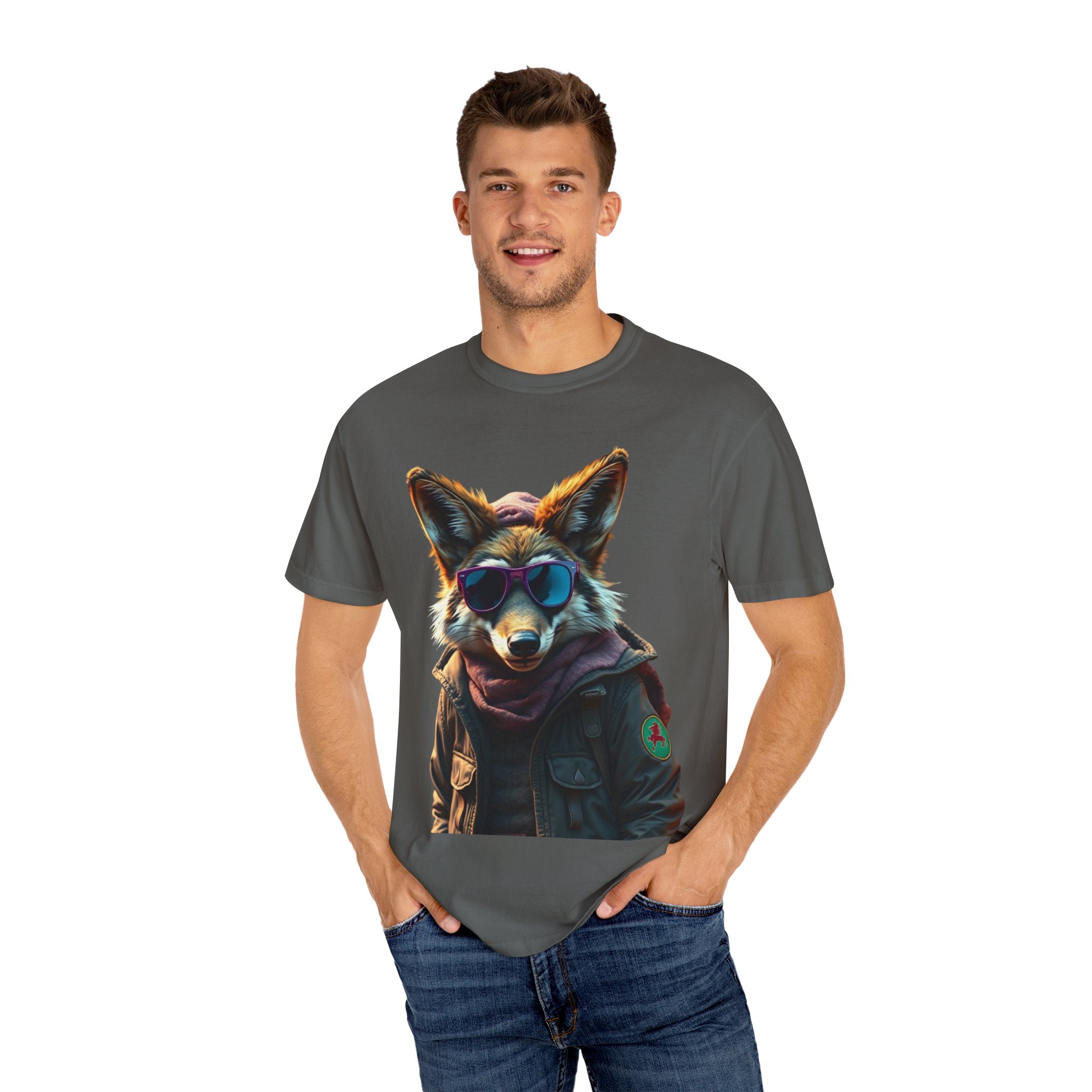 Cool Coyote Graphic Tee, Unisex T-Shirt, Casual Wear, Animal Lover Gift, Trendy Apparel, Unique Graphic Design