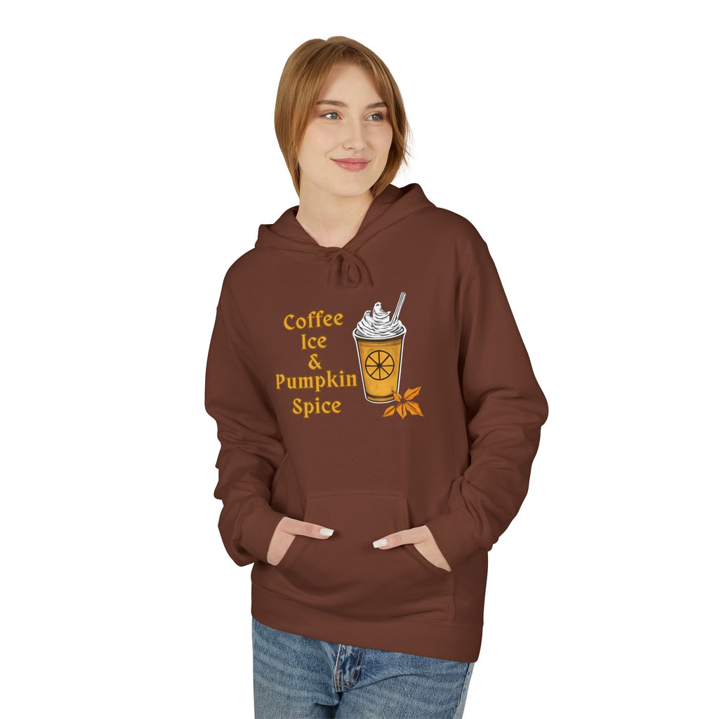 Coffee, Ice, Pumpkin Spice - Unisex Midweight Softstyle Fleece Hoodie
